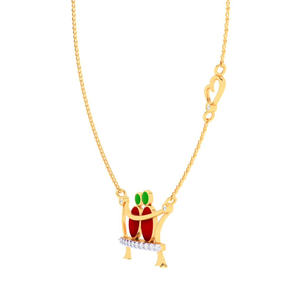 Delicate And Unique 18k Gold And Diamond Necklace For Women - Image 3