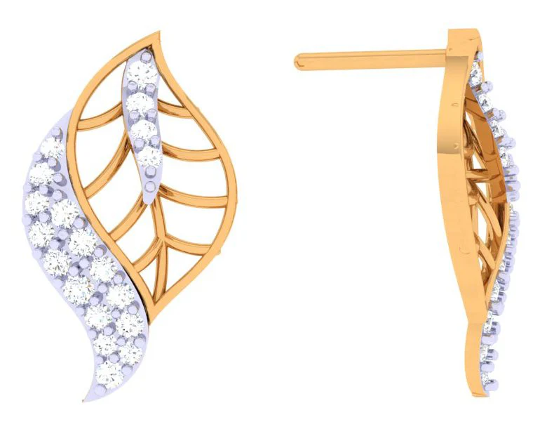 Designer Diamond Earrings With Gold Curated For You - Image 3