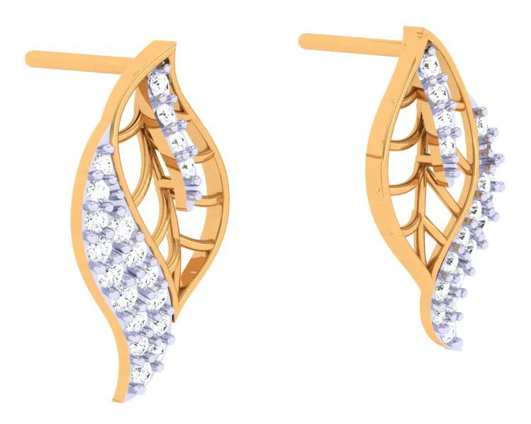 Designer Diamond Earrings With Gold Curated For You - Image 4
