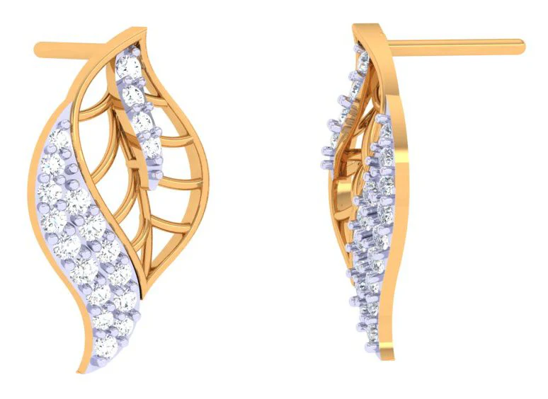 Designer Diamond Earrings With Gold Curated For You - Image 5