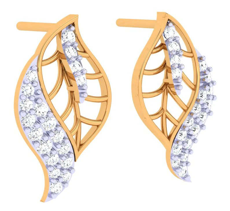 Designer Diamond Earrings With Gold Curated For You - Image 6