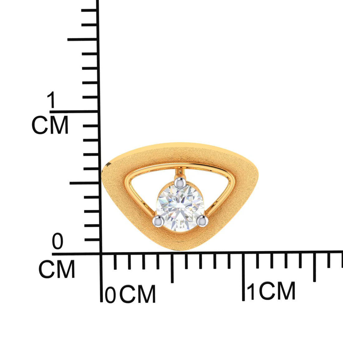 Diamond & 18k Gold Triangle Earrings - Image 4
