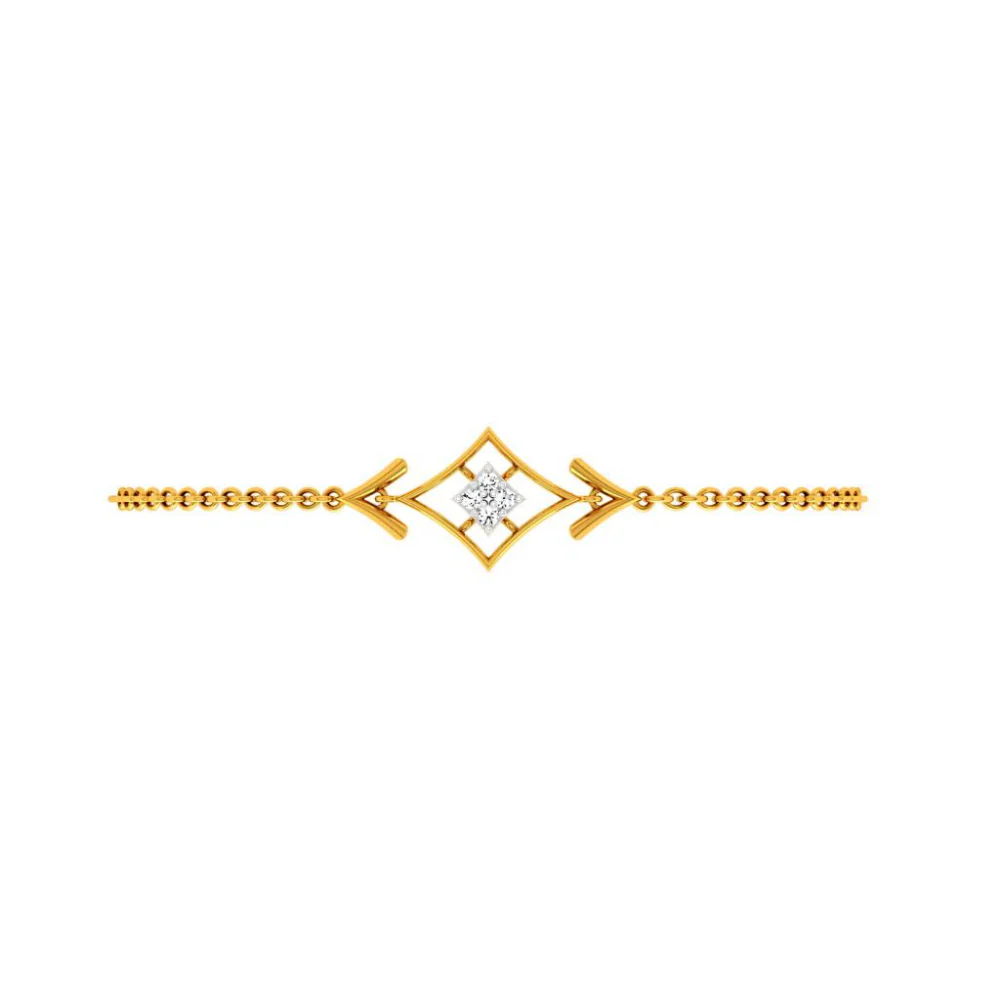 Diamond-shaped Gold Bracelet