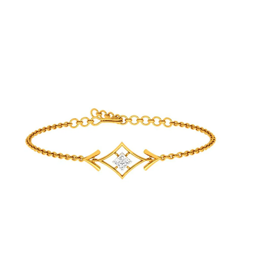 Diamond-shaped Gold Bracelet - Image 6
