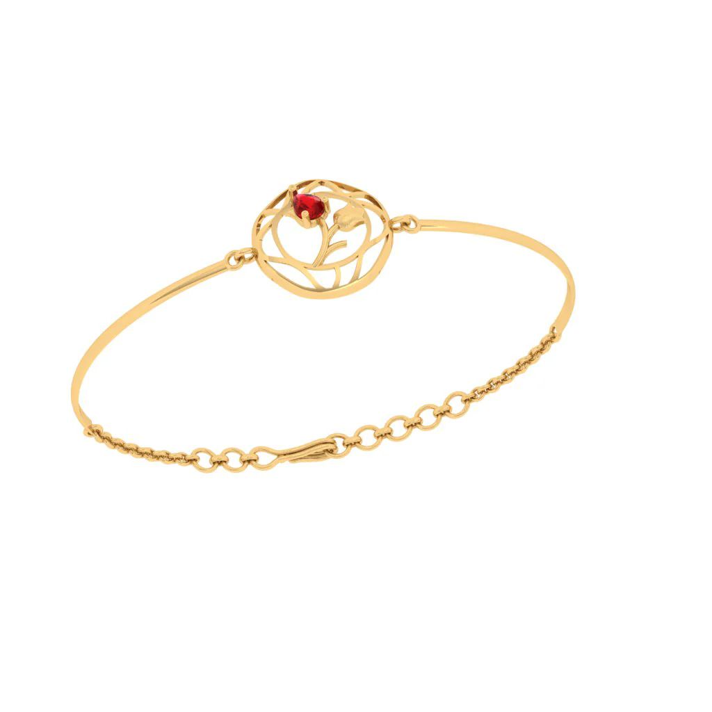 Diamond Studded Gold Bracelet With Utmost Precision - Image 2
