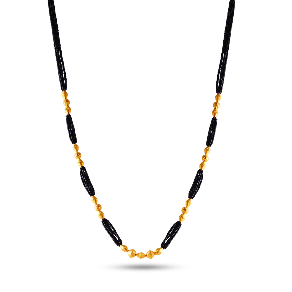 Distinctive Gold Thusi Mangalsutra For Women - Image 2
