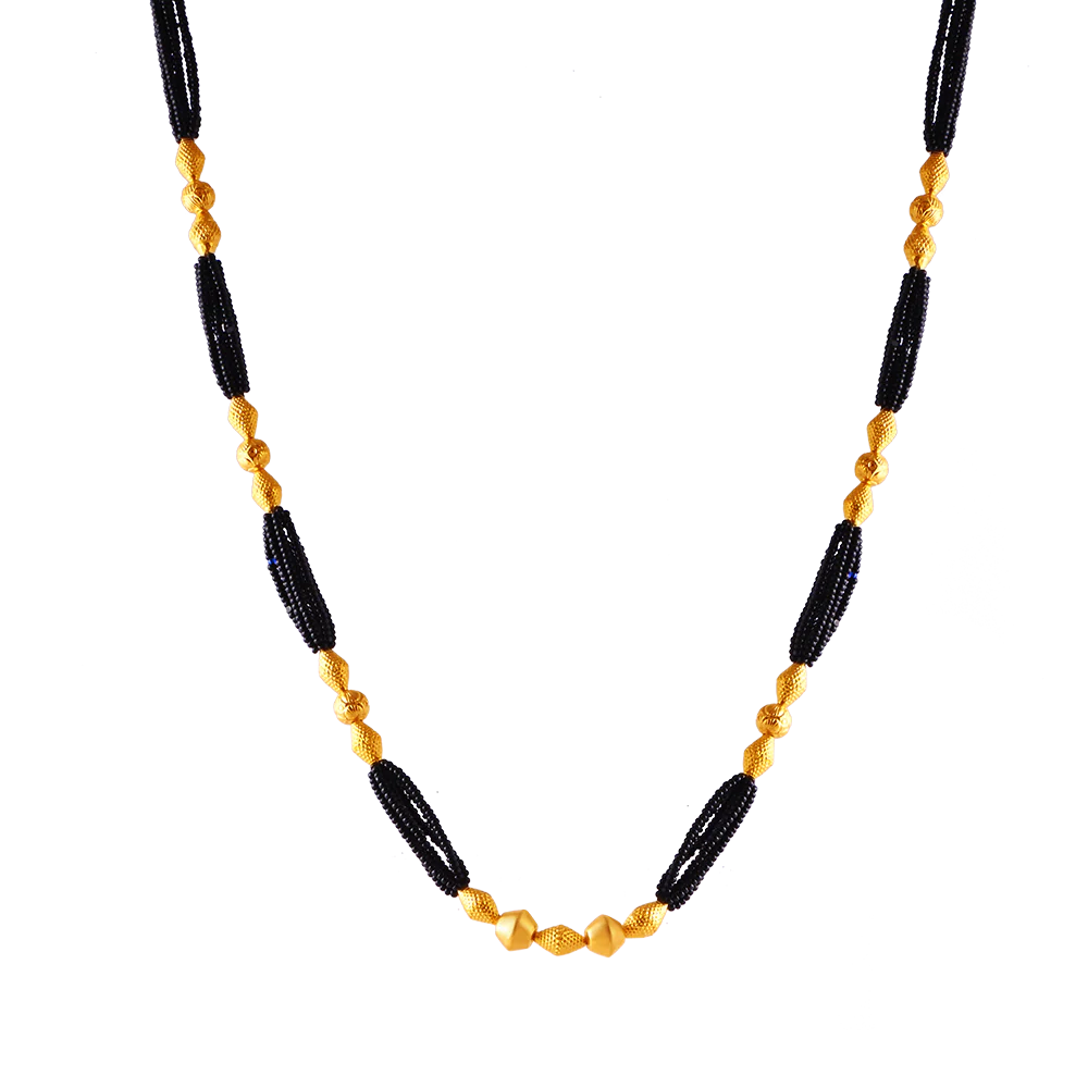 Distinctive Gold Thusi Mangalsutra For Women - Image 3
