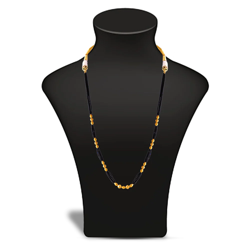 Distinctive Gold Thusi Mangalsutra For Women - Image 5
