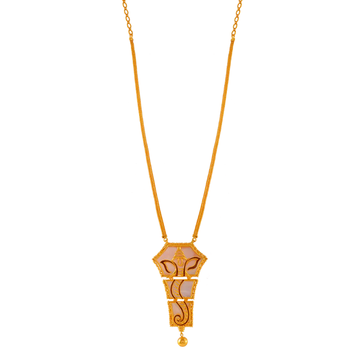 Divine 22k Gold Jewellery Set In The Shape Of Lord Ganesh - Image 2