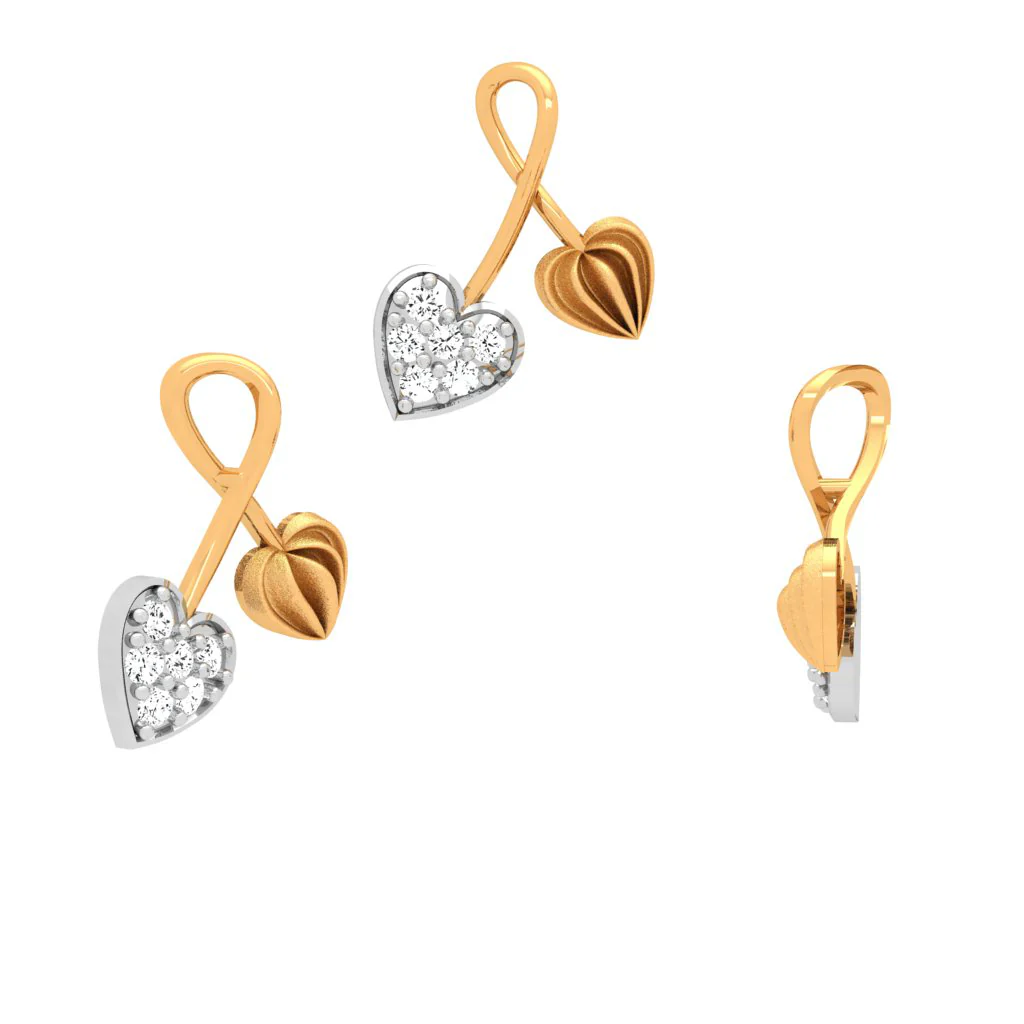 Dual Heart Diamond Pendant - Image 4
