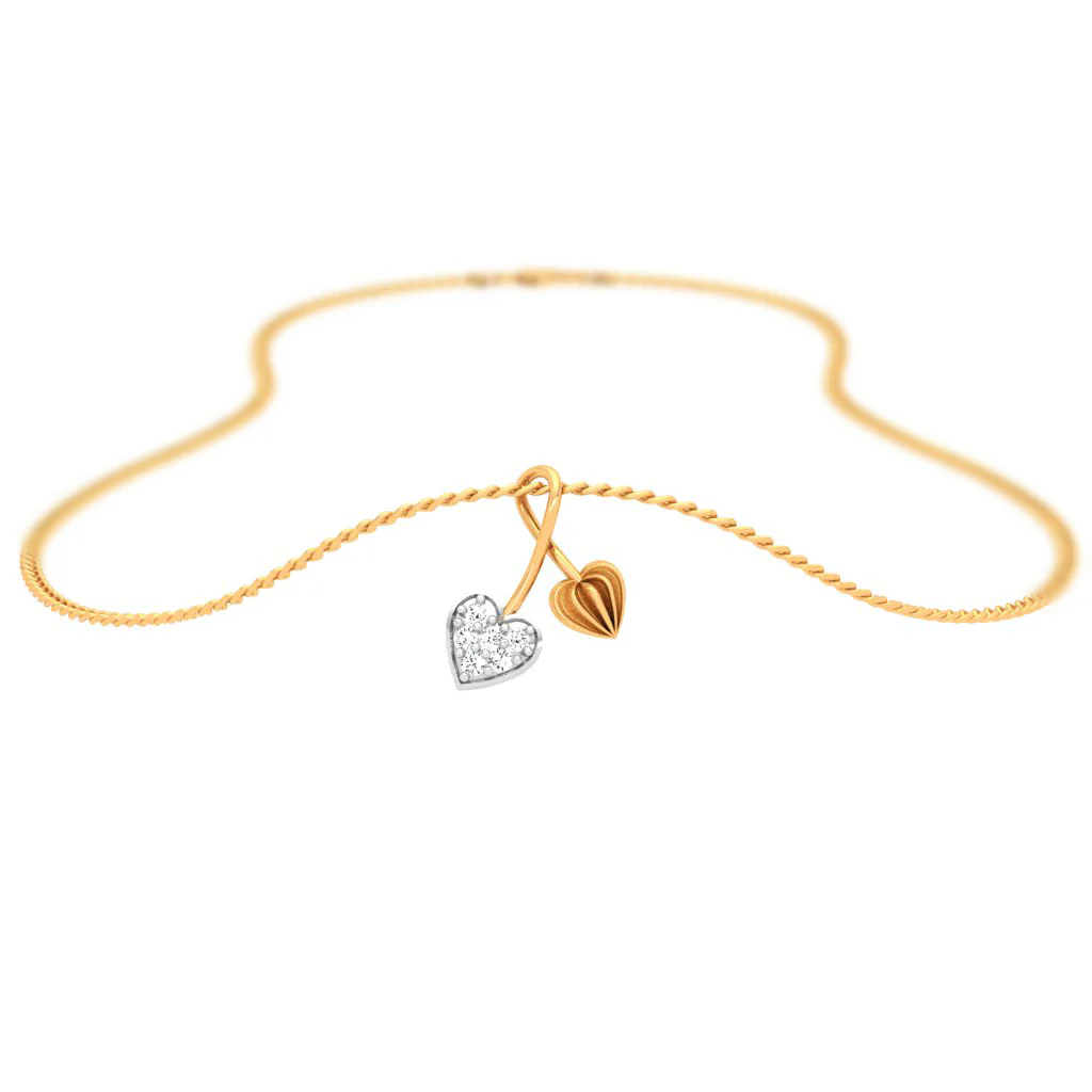 Dual Heart Diamond Pendant - Image 7