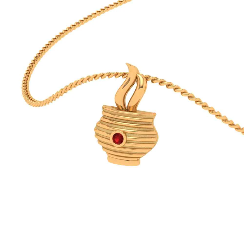 Earthen Vessel Gold Pendant - Image 7