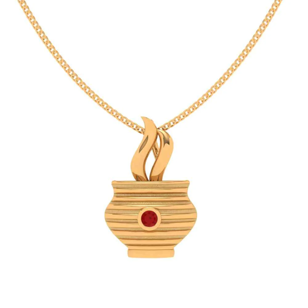 Earthen Vessel Gold Pendant - Image 4