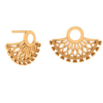 Elegant Filigree 18k Gold Drop Earrings - Image 4