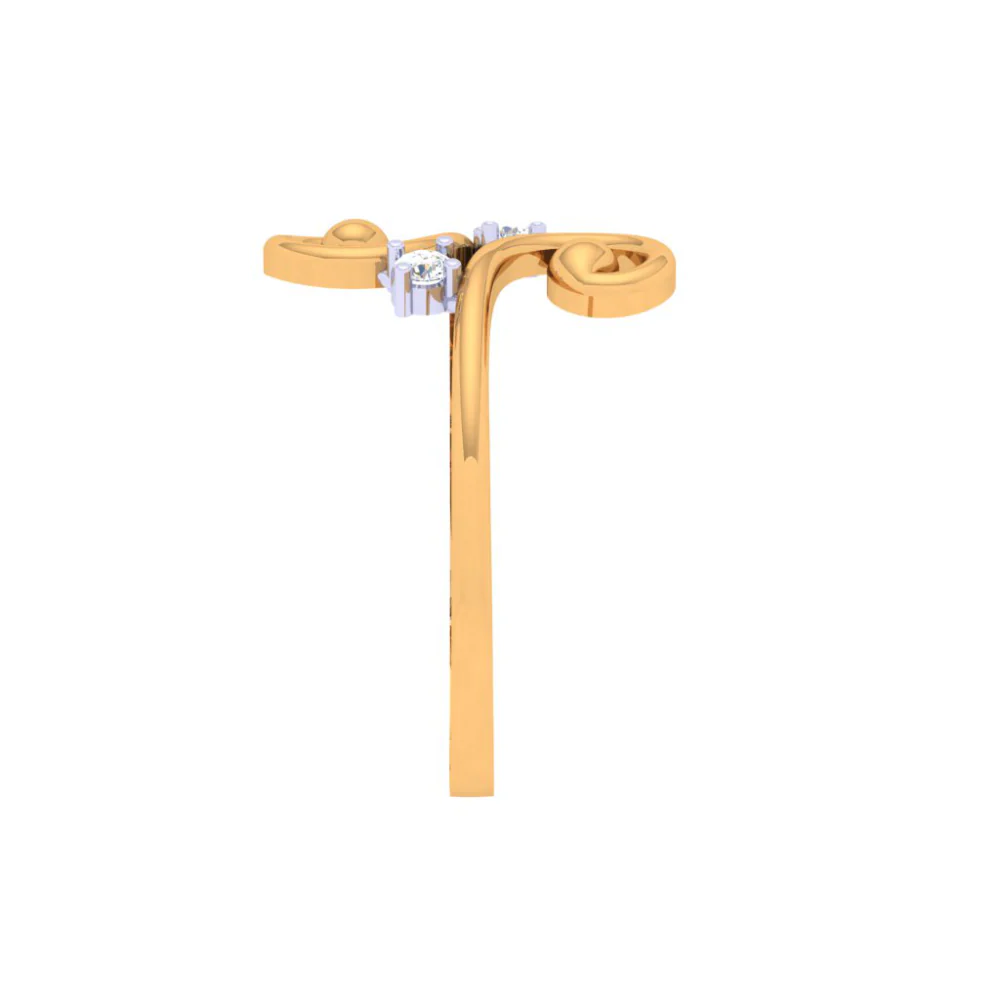 Elegant Motif Gold Ring - Image 3