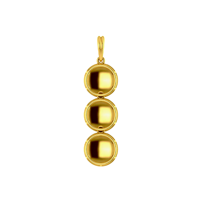 Elongated Gold Pendant Set To Adorn You For Festivities - Image 4