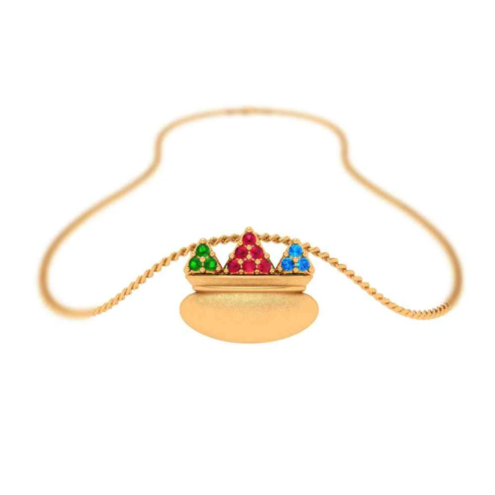 Entrancing 14k Colourful Gold Pendant - Image 6