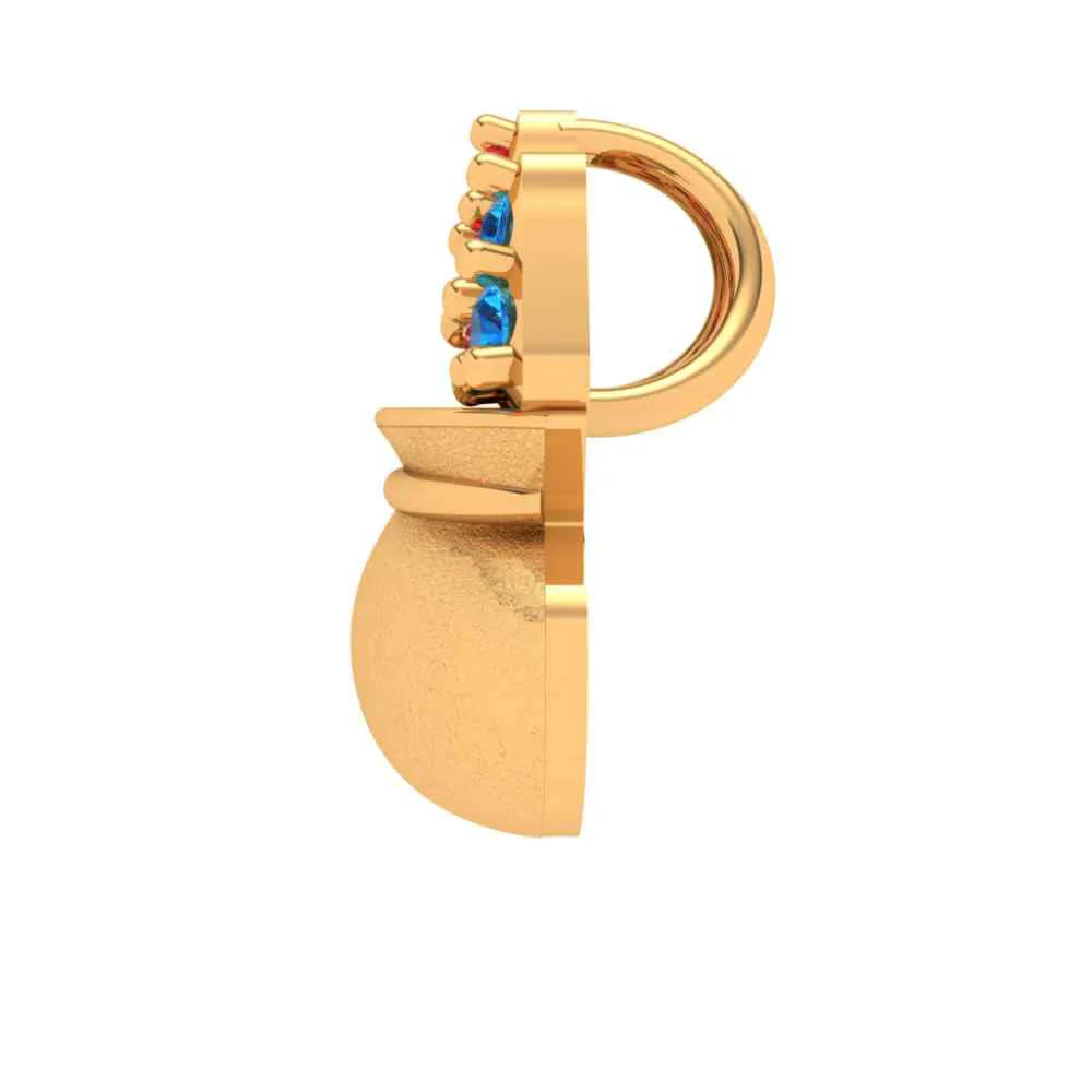 Entrancing 22k Colourful Gold Pendant - Image 3
