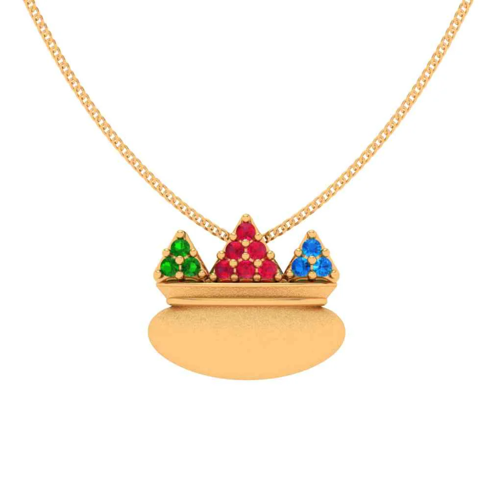 Entrancing 22k Colourful Gold Pendant - Image 4