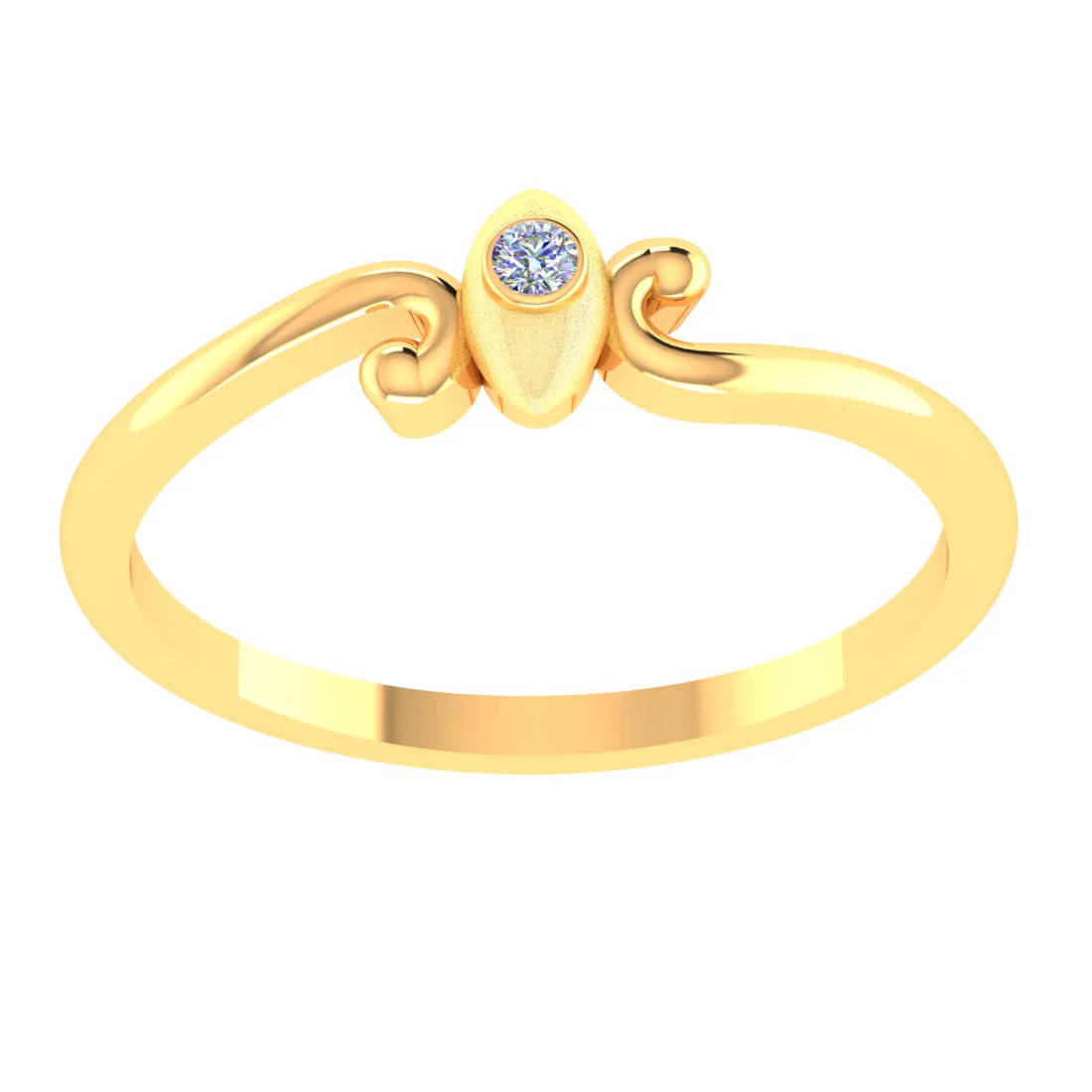 Eterna Bloom 14KT (585) Yellow Gold and Diamond Ring for Women - Image 2