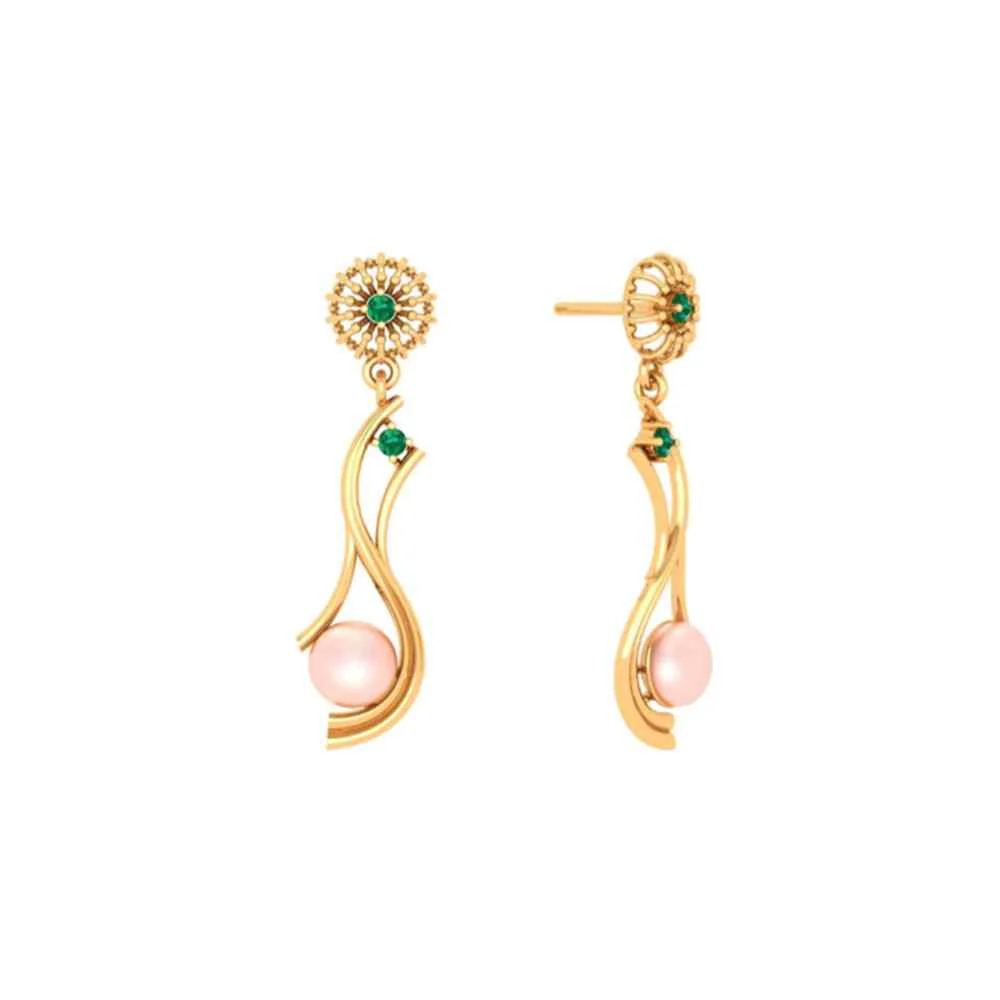 Ethnic Designer Gold Jhumka - Image 2