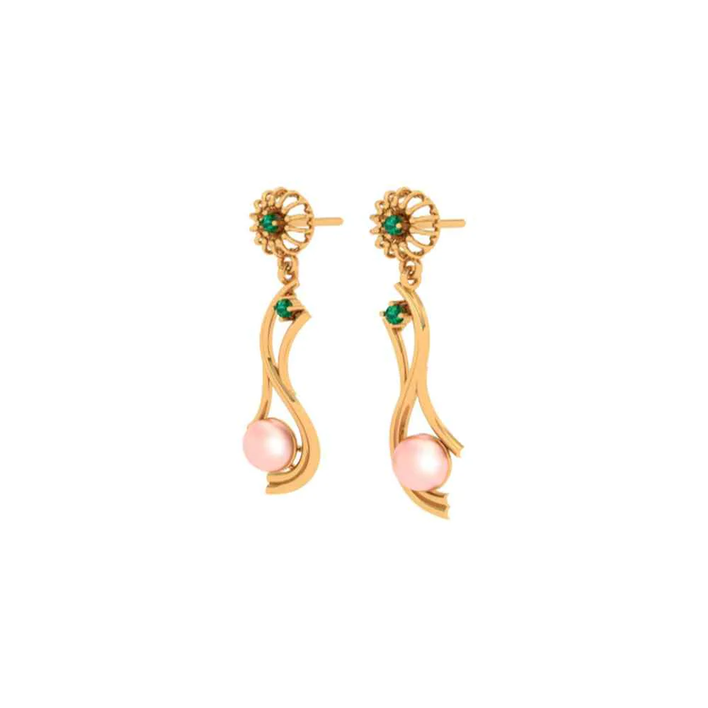 Ethnic Designer Gold Jhumka - Image 4