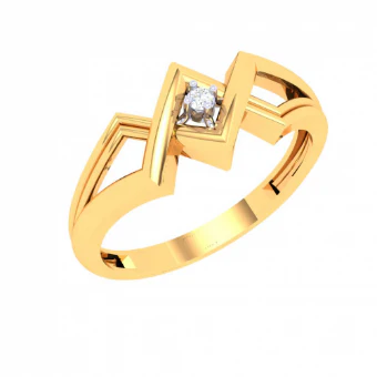 Exclusive Interweaved Male Gold Ring With Yellow Stone\
from Goldlite Collection - Image 2