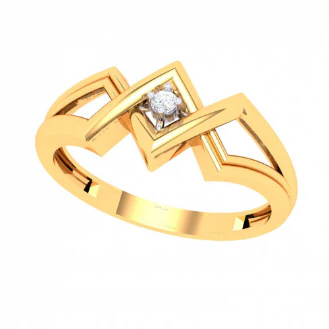 Exclusive Interweaved Male Gold Ring With Yellow Stone\
from Goldlite Collection - Image 4