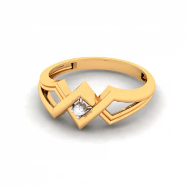 Exclusive Interweaved Male Gold Ring With Yellow Stone\
from Goldlite Collection - Image 5