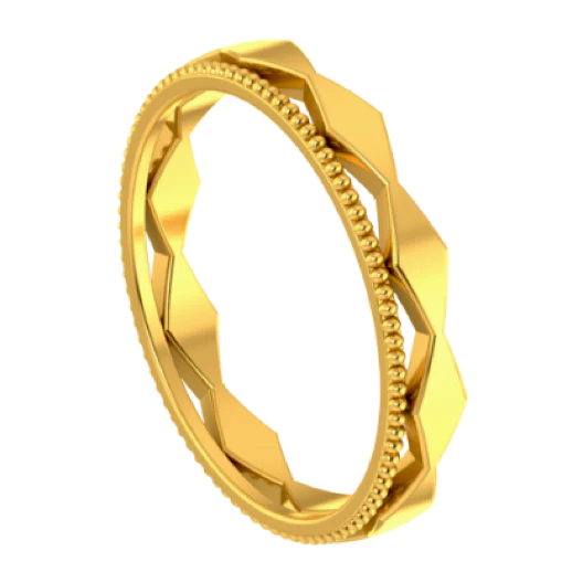 Exquisite 14k Gold Geometric Design Thumb Ring From Pc Chandra Online Exclusive - Image 2