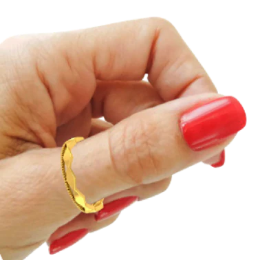 Exquisite 14k Gold Geometric Design Thumb Ring From Pc Chandra Online Exclusive - Image 5