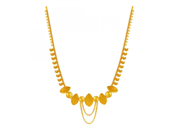 Fancy Lightweight Gold Necklace