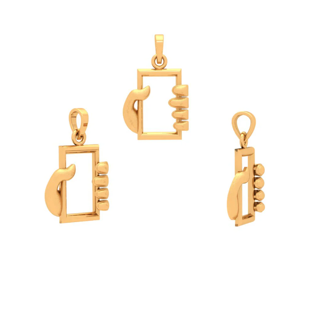 Fetching 18k Yellow Gold And Diamond Pendant - Image 4