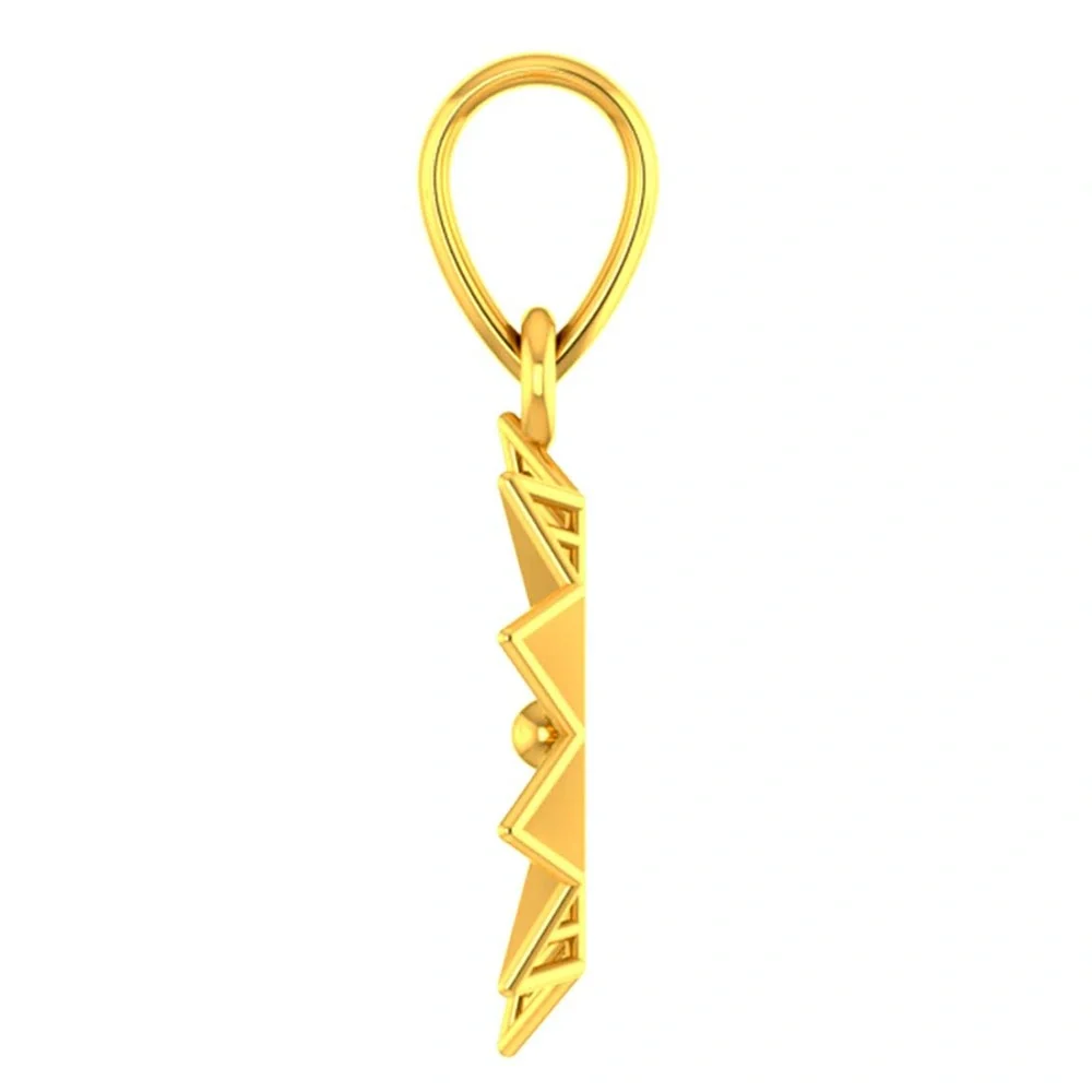 Fine Designer 14k Gold Flower Design Pendant From Pc Chandra - Image 3