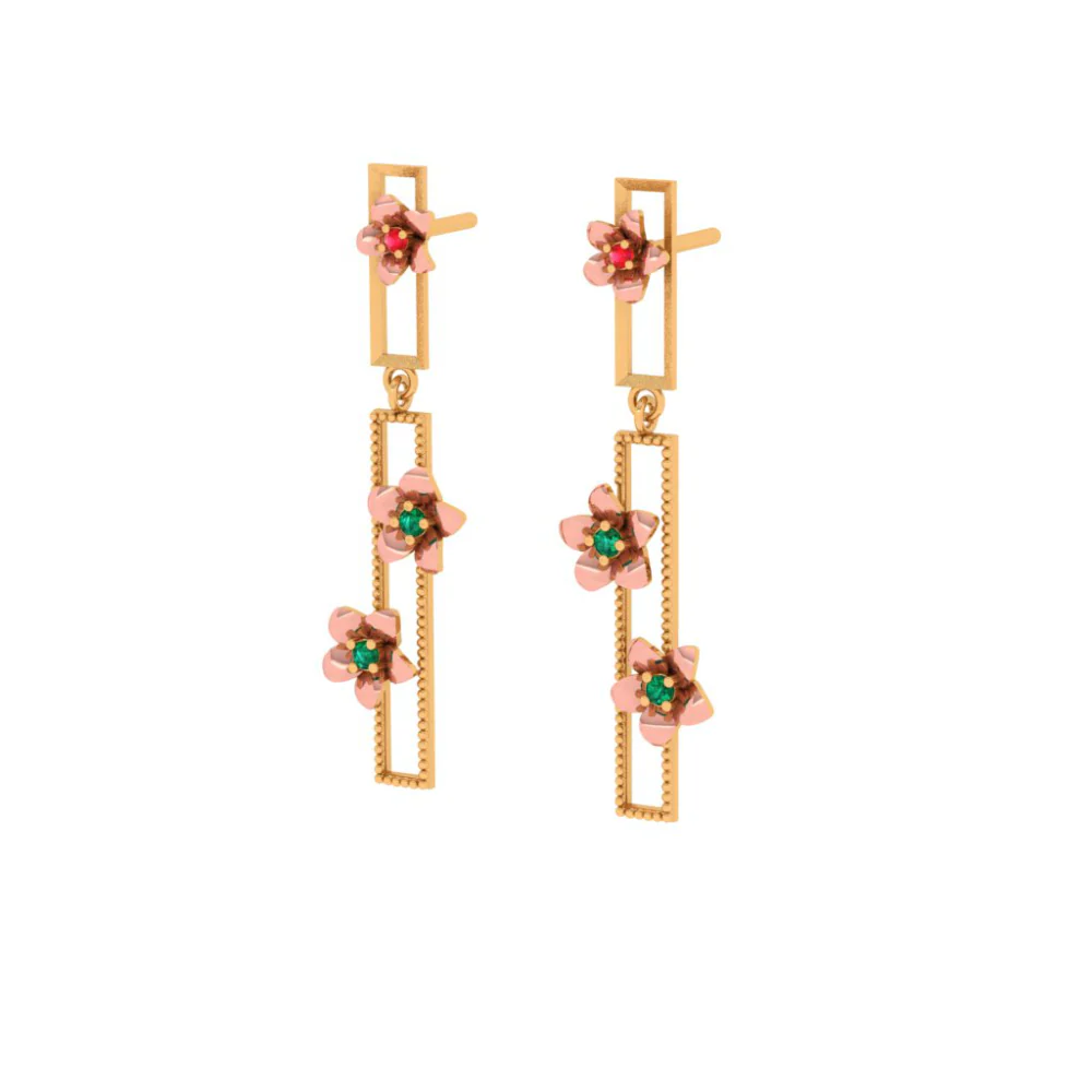 Finesse Florid Motif Earrings - Image 4