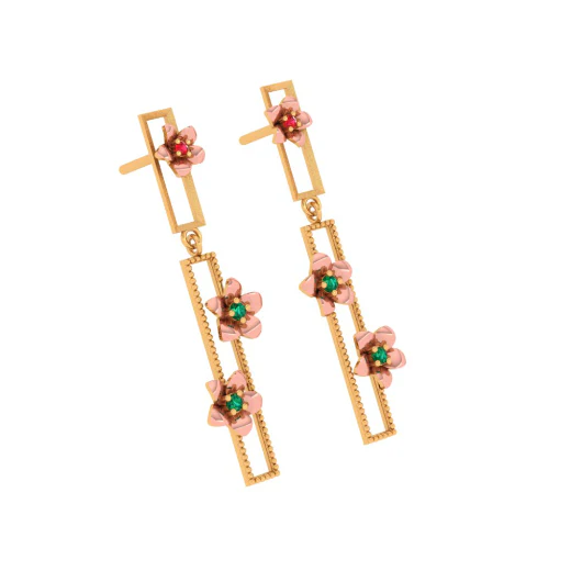 Finesse Florid Motif Earrings - Image 7