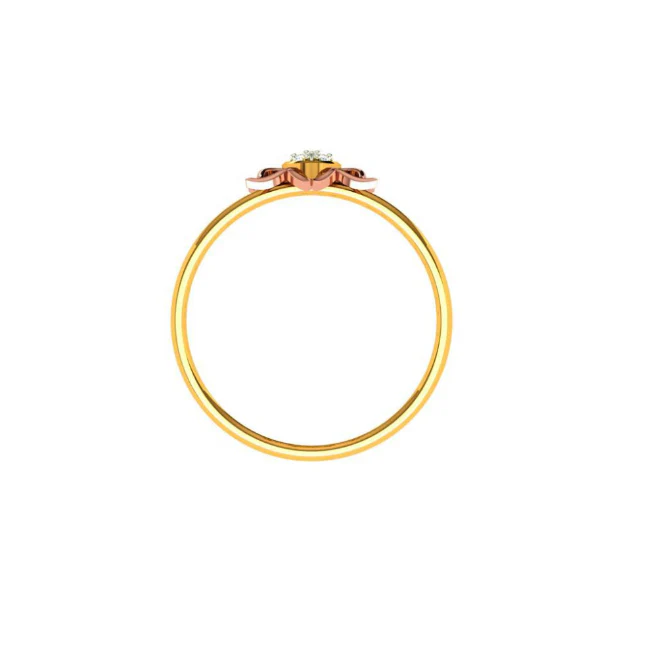 Floral Craft Petals Bloom Aesthetic 22KT Gold Ring - Image 4
