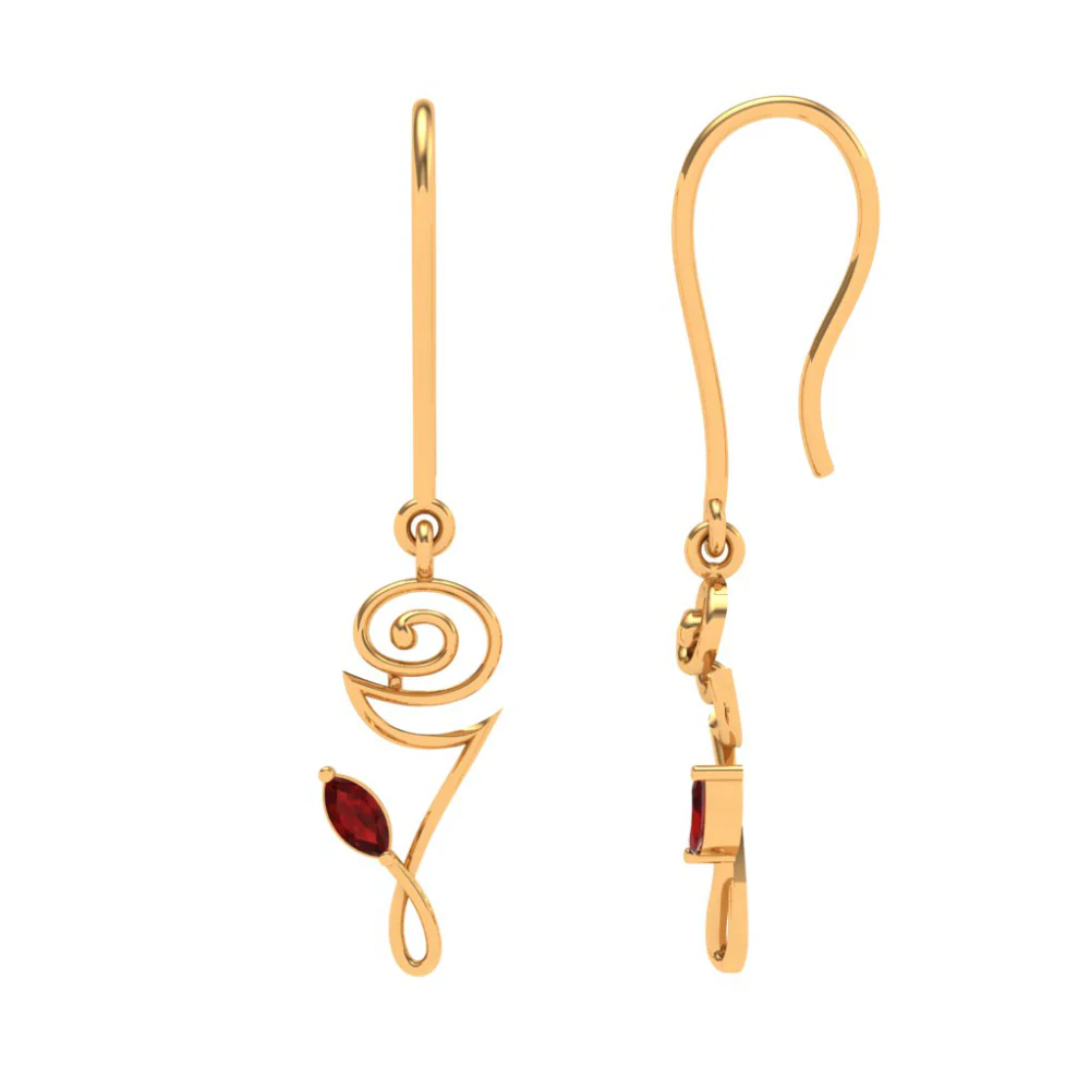 Floral Dangler Earring For Women - Image 3