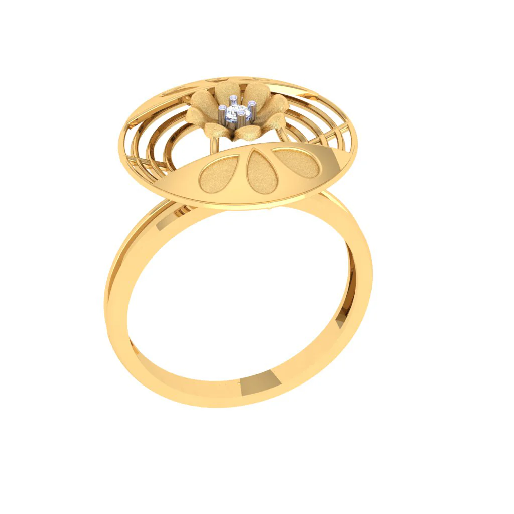 Floral Gold Ring - Image 2