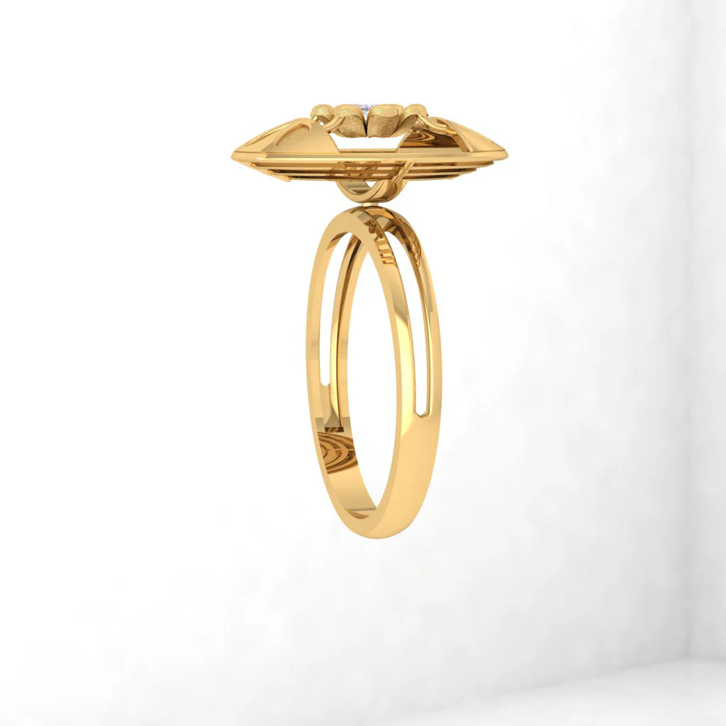 Floral Gold Ring - Image 4