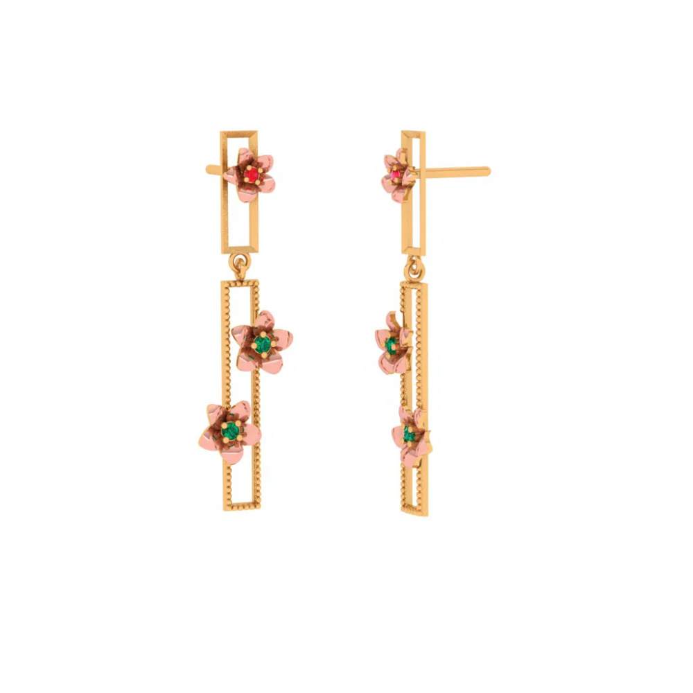 Florescent Gold Earrings - Image 6