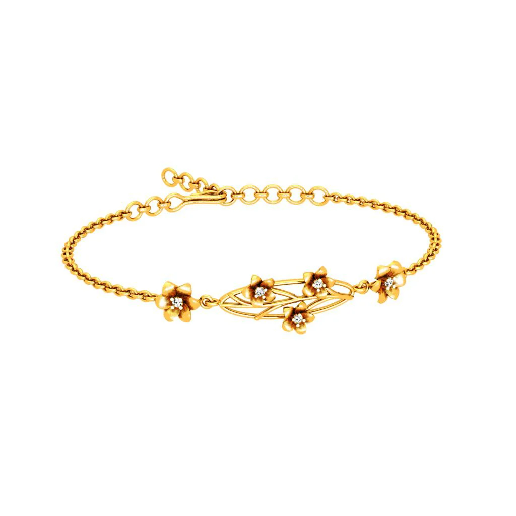 Flower Motif Diamond Bracelet - Image 5