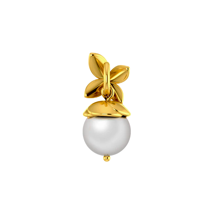 Flower Themed Gold Pendant Design With Utmost Finesse - Image 4