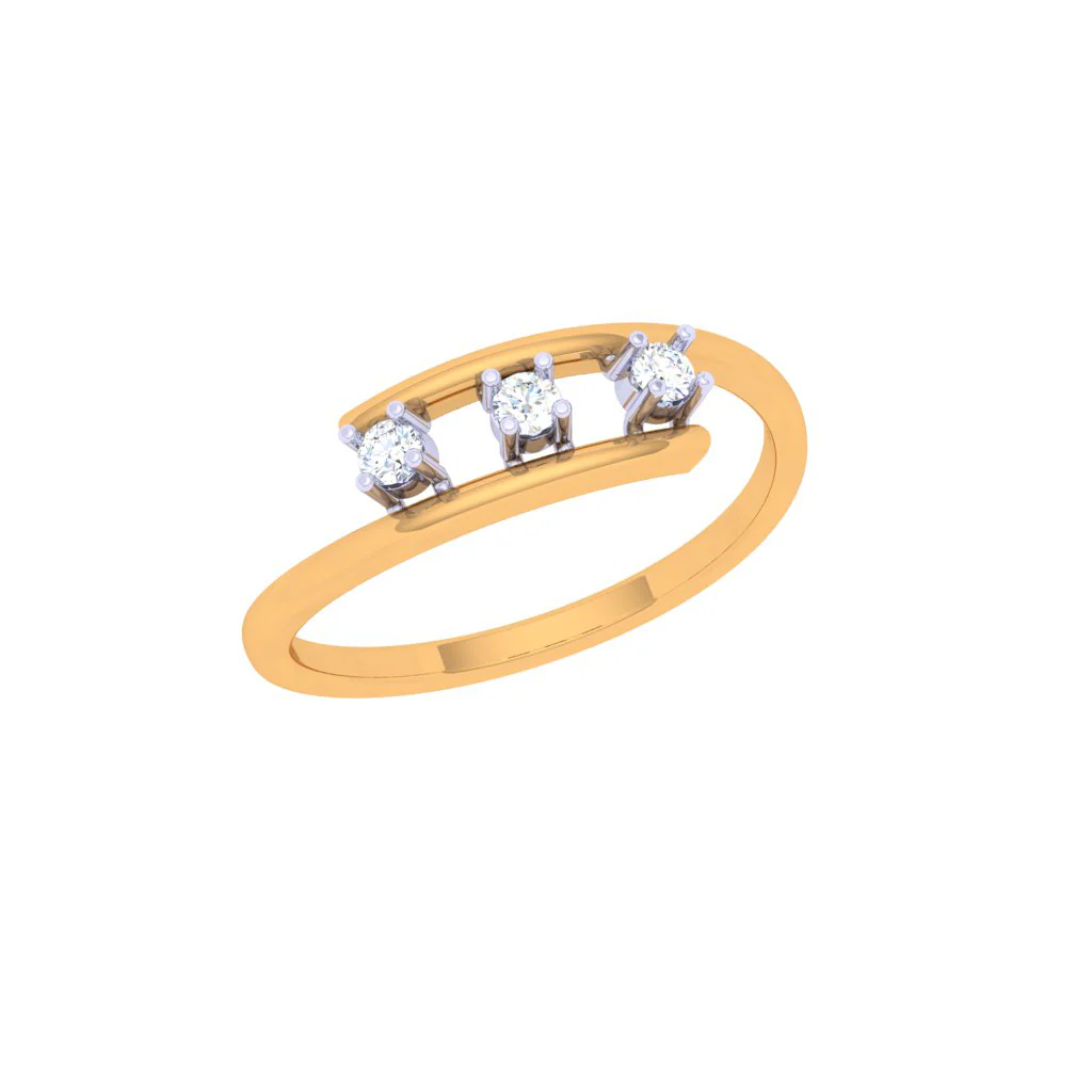 Gleaming Diamond And Gold Ring - Image 2