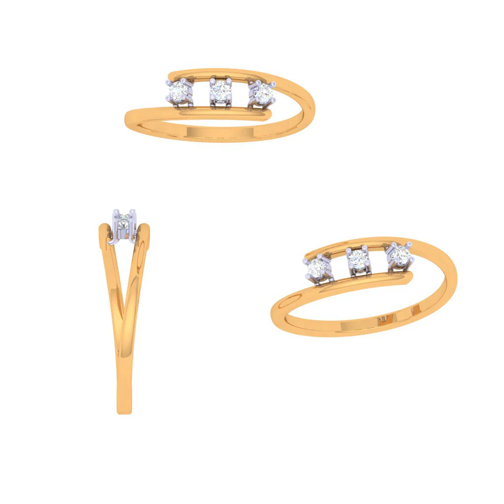 Gleaming Diamond And Gold Ring - Image 6