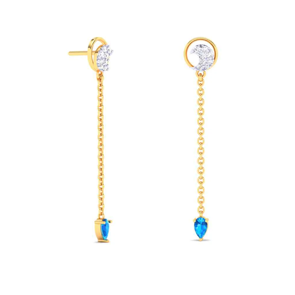 Gold Crescent-shaped Earrings From Goldlites Collection - Image 4