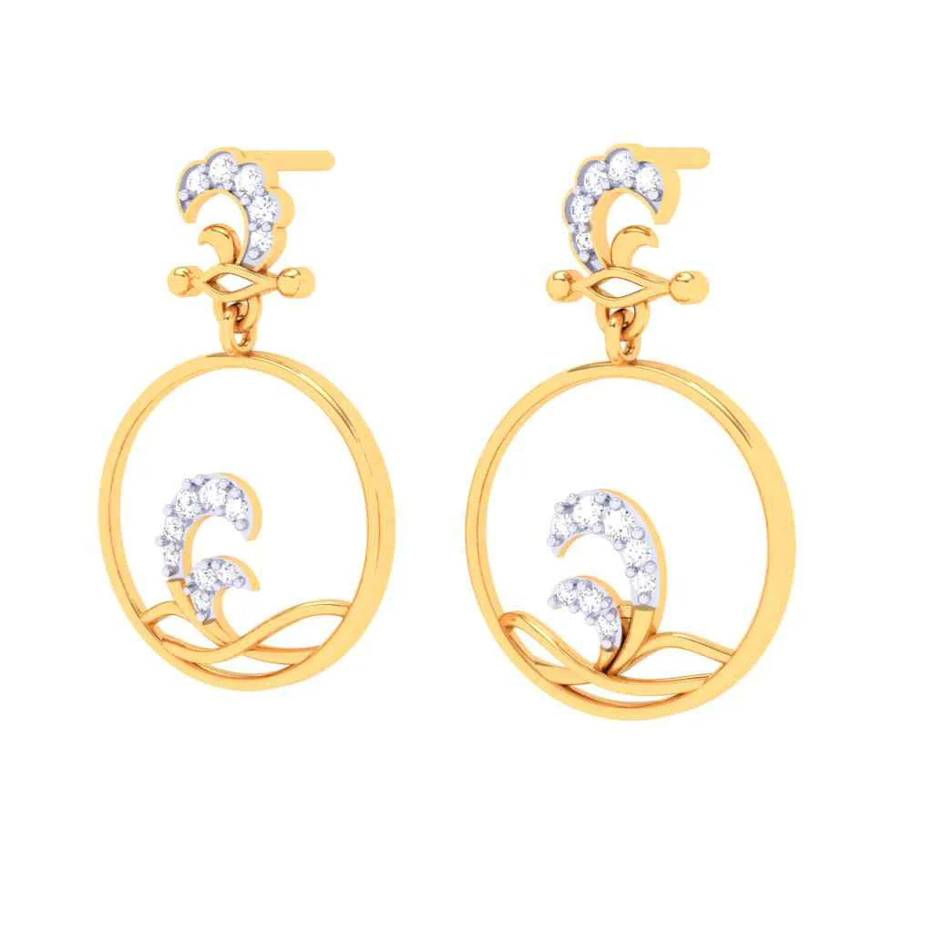 Gold Earrings With Hoop-like Shape From Goldlites Collection - Image 4