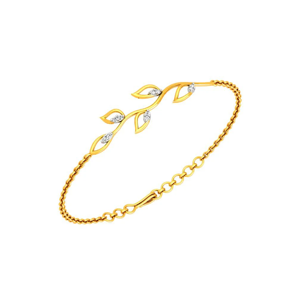 Golden Leaf Affair Diamond Bracelet - Image 3