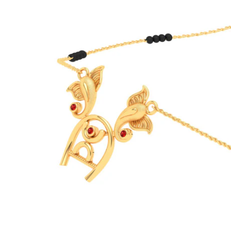 Gorgeous 18k Gold Ganesh Mangalsutra From Online Exclusive Collection - Image 3