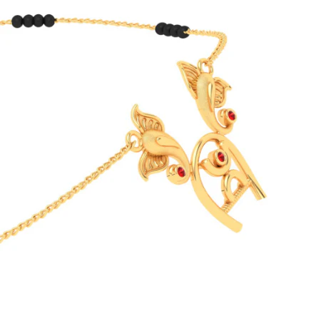 Gorgeous 18k Gold Ganesh Mangalsutra From Online Exclusive Collection - Image 4
